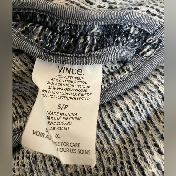 VINCE Tweed Texture Open Drape Jacket - Picture 3 of 7